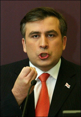 Mikhail Saakachvili, président ultra-libéral et pro-américain de la Géorgie (ex-république soviétique)