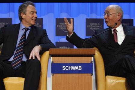 Tony Blair et Klaus Schwabb